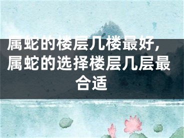 属蛇的楼层几楼最好,属蛇的选择楼层几层最合适