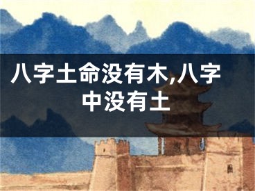 八字土命没有木,八字中没有土