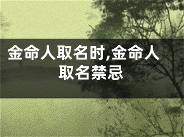 金命人取名时,金命人取名禁忌