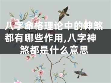 八字命格理论中的神煞都有哪些作用,八字神煞都是什么意思