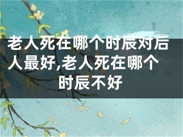 老人死在哪个时辰对后人最好,老人死在哪个时辰不好