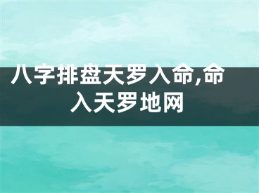 八字排盘天罗入命,命入天罗地网