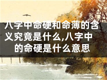八字中命硬和命薄的含义究竟是什么,八字中的命硬是什么意思