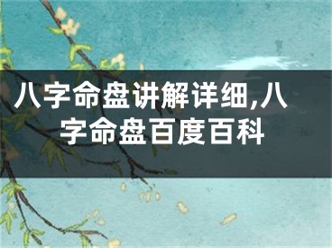 八字命盘讲解详细,八字命盘百度百科