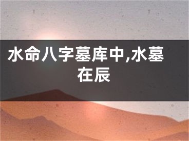 水命八字墓库中,水墓在辰