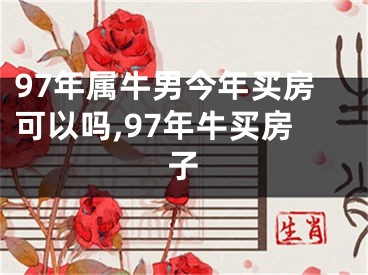97年属牛男今年买房可以吗,97年牛买房子