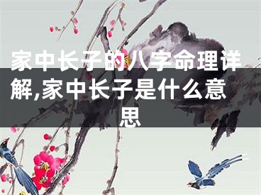 家中长子的八字命理详解,家中长子是什么意思