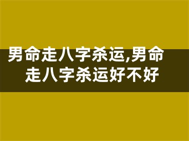 男命走八字杀运,男命走八字杀运好不好