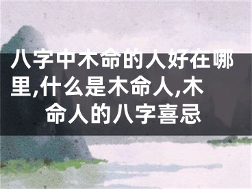 八字中木命的人好在哪里,什么是木命人,木命人的八字喜忌