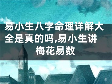 易小生八字命理详解大全是真的吗,易小生讲梅花易数