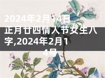 2024年2月14日正月廿四情人节女生八字,2024年2月14号