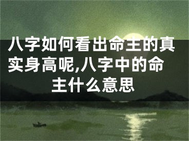 八字如何看出命主的真实身高呢,八字中的命主什么意思