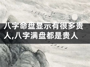 八字命盘显示有很多贵人,八字满盘都是贵人