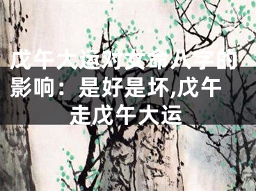 戊午大运对女命八字的影响：是好是坏,戊午走戊午大运