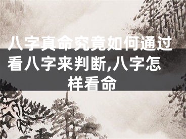 八字真命究竟如何通过看八字来判断,八字怎样看命