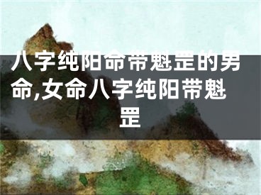 八字纯阳命带魁罡的男命,女命八字纯阳带魁罡