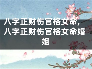 八字正财伤官格女命,八字正财伤官格女命婚姻