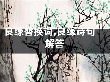 良缘替换词,良缘诗句解答