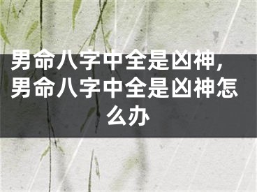 男命八字中全是凶神,男命八字中全是凶神怎么办