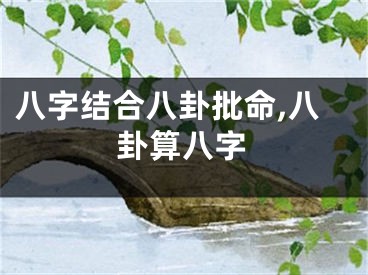 八字结合八卦批命,八卦算八字