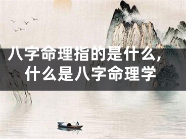 八字命理指的是什么,什么是八字命理学