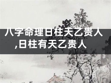 八字命理日柱天乙贵人,日柱有天乙贵人
