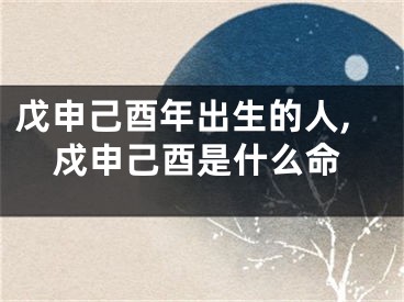 戊申己酉年出生的人,戍申己酉是什么命
