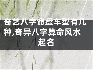 奇艺八字命盘车型有几种,奇异八字算命风水起名