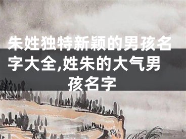 朱姓独特新颖的男孩名字大全,姓朱的大气男孩名字