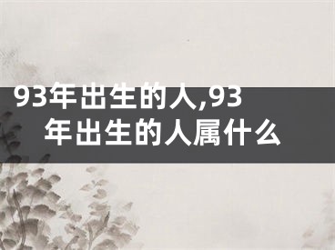 93年出生的人,93年出生的人属什么