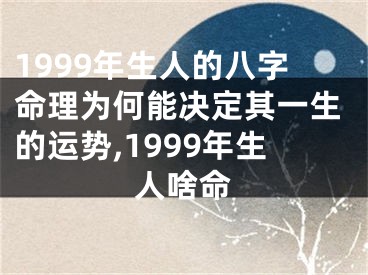 1999年生人的八字命理为何能决定其一生的运势,1999年生人啥命