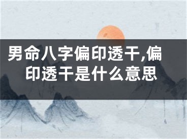 男命八字偏印透干,偏印透干是什么意思