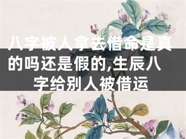 八字被人拿去借命是真的吗还是假的,生辰八字给别人被借运
