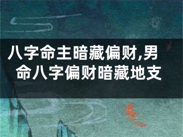 八字命主暗藏偏财,男命八字偏财暗藏地支