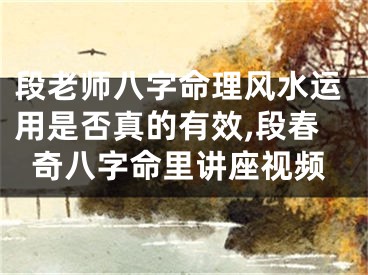 段老师八字命理风水运用是否真的有效,段春奇八字命里讲座视频