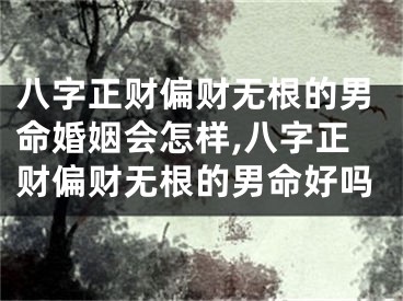 八字正财偏财无根的男命婚姻会怎样,八字正财偏财无根的男命好吗
