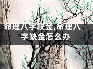 命理八字缺金,命理八字缺金怎么办
