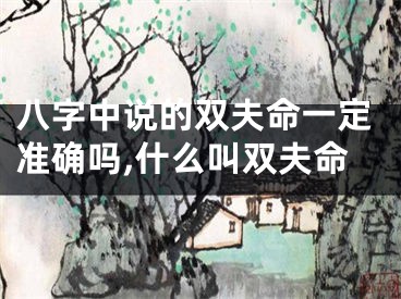 八字中说的双夫命一定准确吗,什么叫双夫命