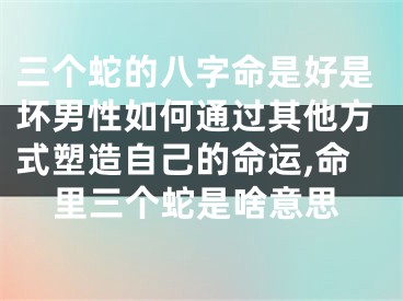三个蛇的八字命是好是坏男性如何通过其他方式塑造自己的命运,命里三个蛇是啥意思