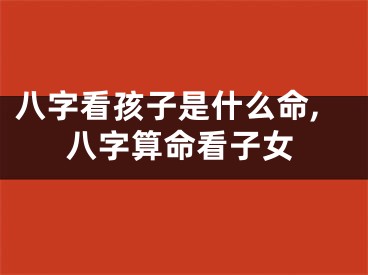 八字看孩子是什么命,八字算命看子女