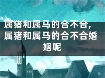 属猪和属马的合不合,属猪和属马的合不合婚姻呢