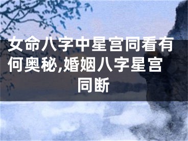 女命八字中星宫同看有何奥秘,婚姻八字星宫同断