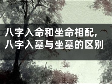 八字入命和坐命相配,八字入墓与坐墓的区别