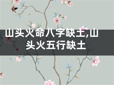 山头火命八字缺土,山头火五行缺土
