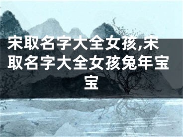 宋取名字大全女孩,宋取名字大全女孩兔年宝宝