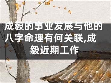 成毅的事业发展与他的八字命理有何关联,成毅近期工作