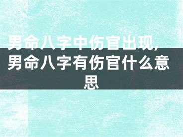 男命八字中伤官出现,男命八字有伤官什么意思