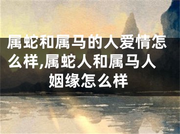 属蛇和属马的人爱情怎么样,属蛇人和属马人姻缘怎么样