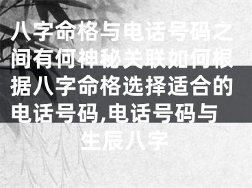 八字命格与电话号码之间有何神秘关联如何根据八字命格选择适合的电话号码,电话号码与生辰八字