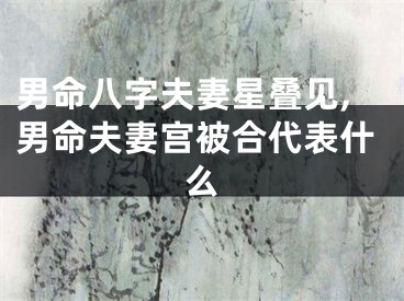 男命八字夫妻星叠见,男命夫妻宫被合代表什么